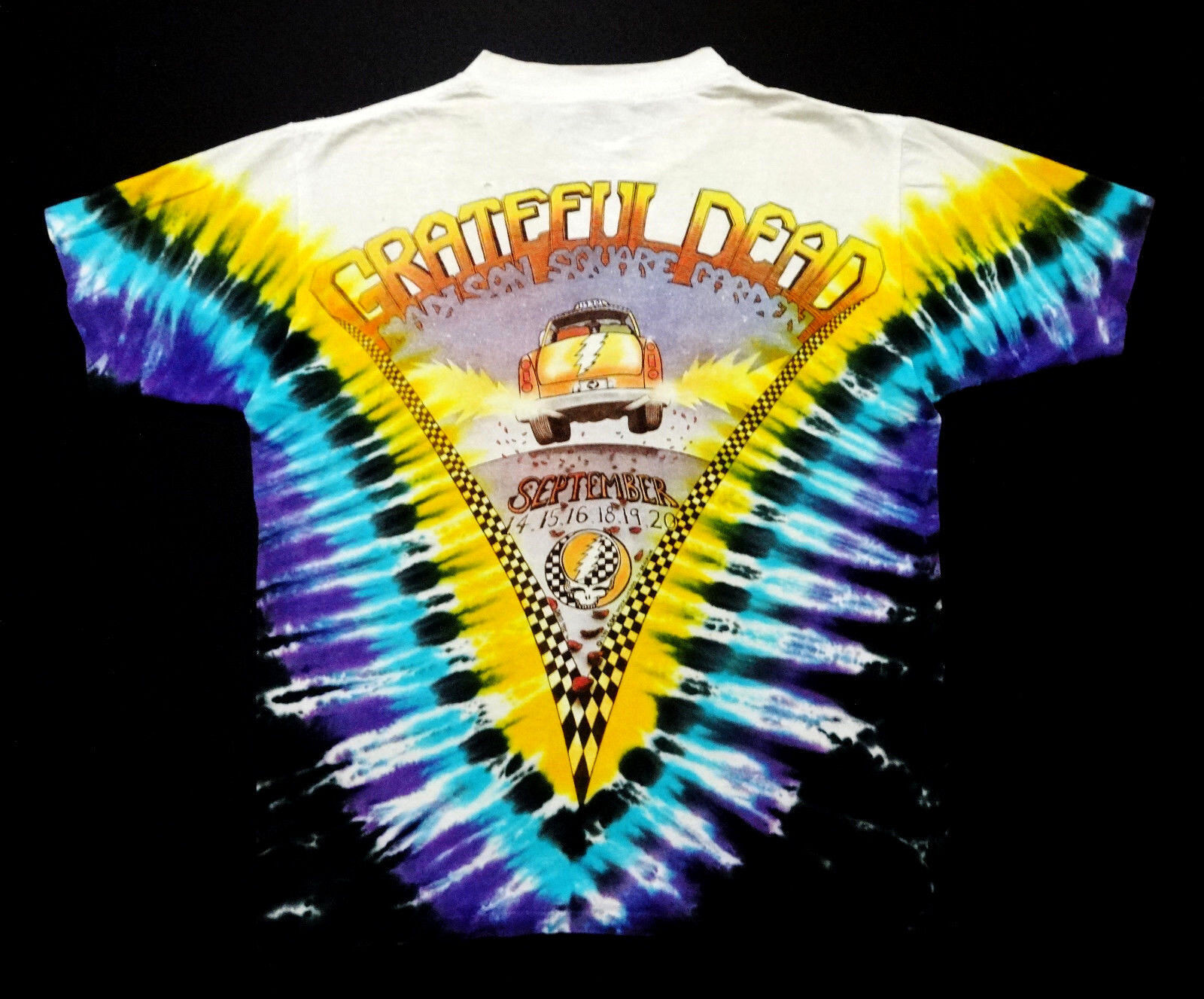 Grateful Dead Shirt T Shirt Vintage 1990 New York City Taxi MSG NYC NY '90 GDM L