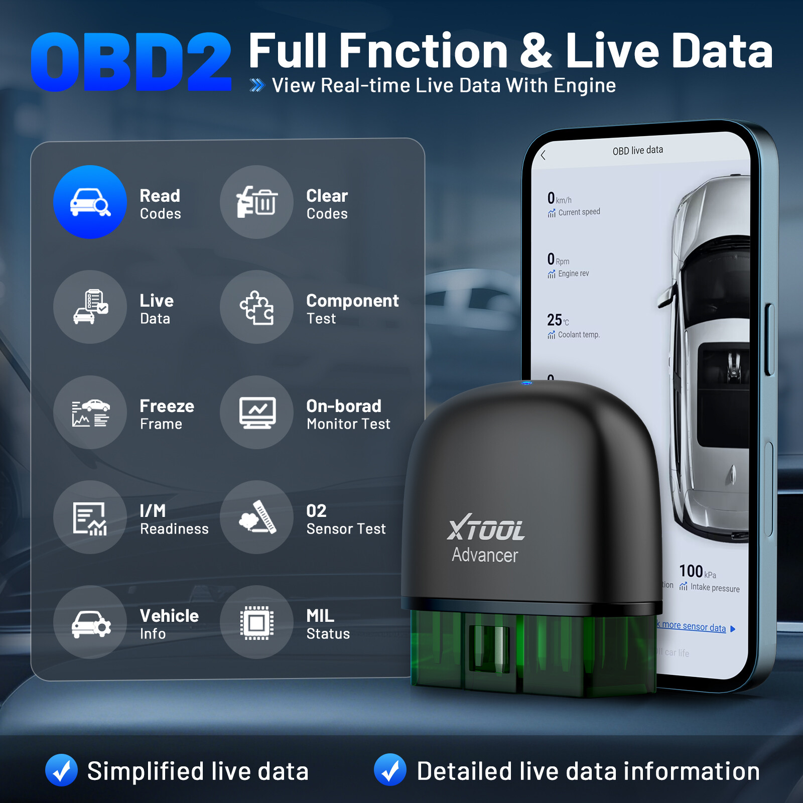 XTOOL AD20 Pro BT OBD2 Scanner Code Reader All System Diagnostic Tool AI-Assist