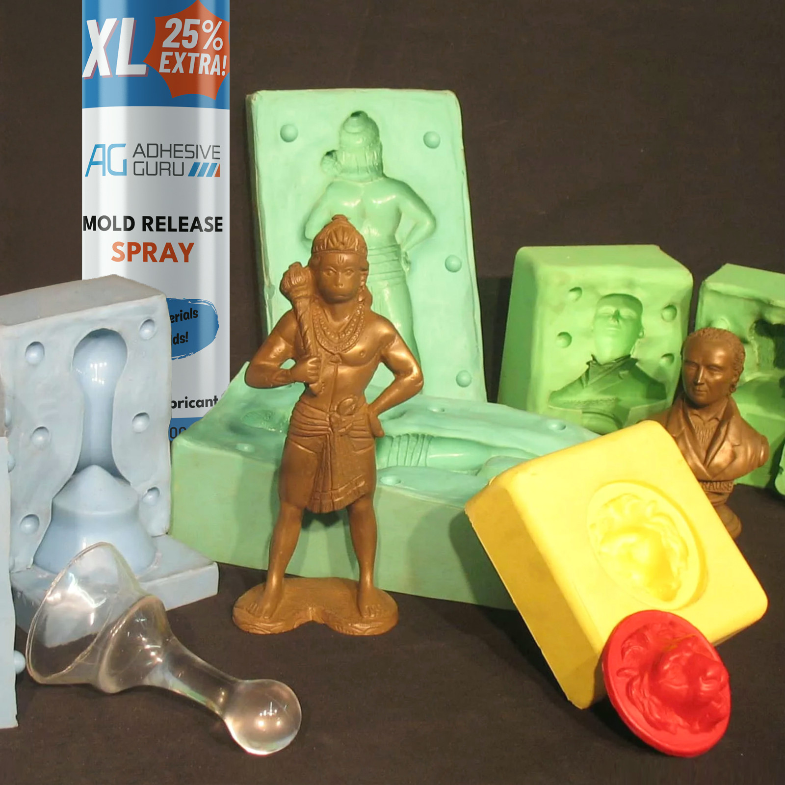 Silicone Mold Release Spray (4x16.9 fl oz / 500ml) Release Agent for Epoxy Resin