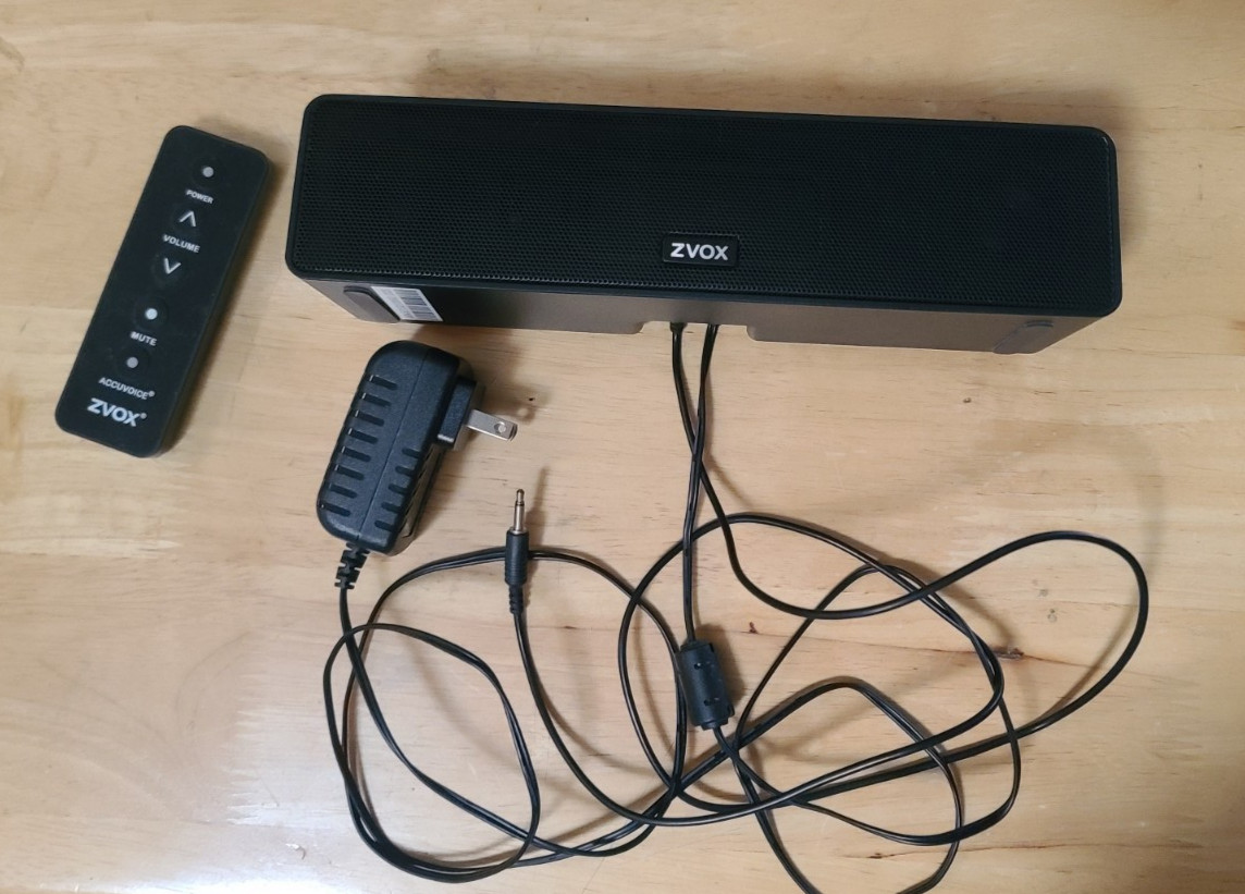 ZVOX AccuVoice Mini TV Speaker Soundbar 10” Dialogue Enhancer w Remote