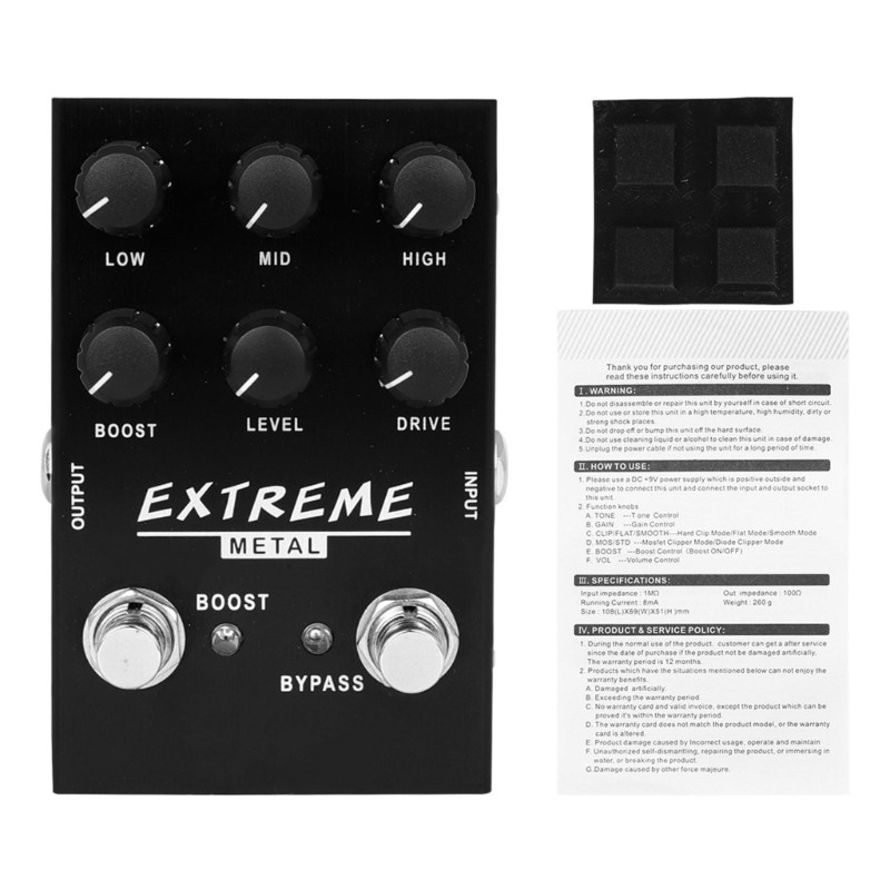 Multifuntional Electric Guitar Distortion Pedal Digital Delay Accessories