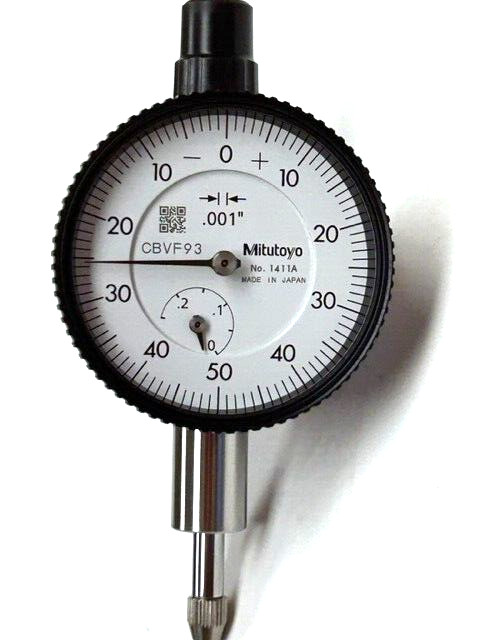 Mitutoyo 1411A Series 1 Compact Dial Indicator, 0-.25" Range, .001" Graduation