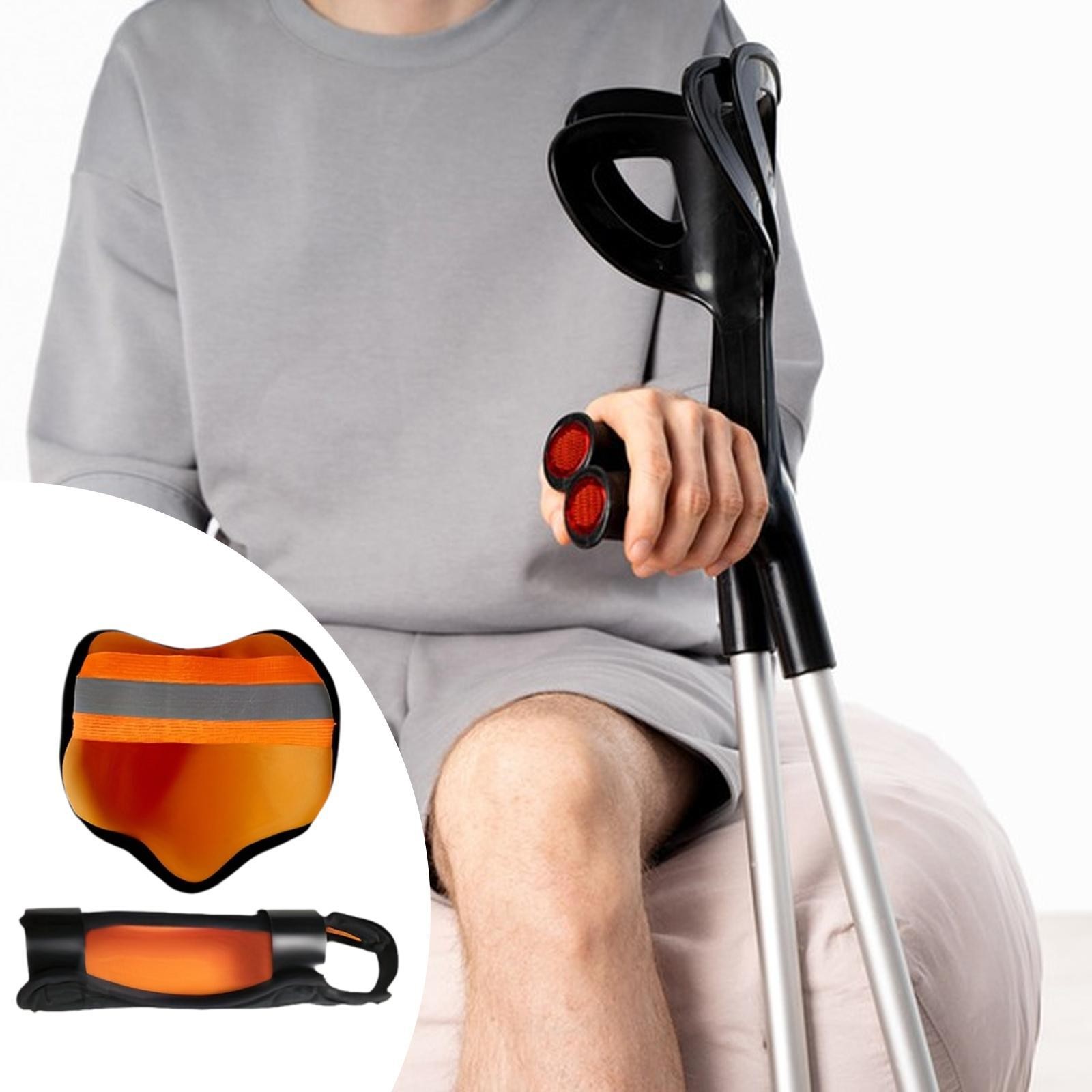 2Pcs Forearm Crutch Pads Soft Hand Grip Covers for Patients Athletes Elderly