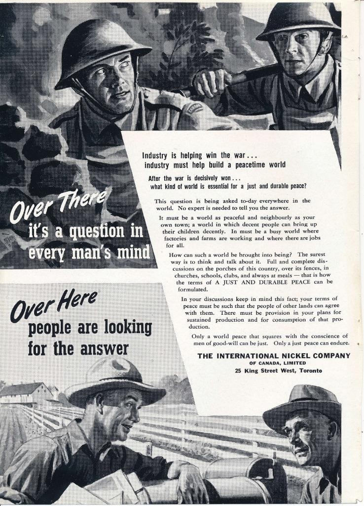 Canadian Magazine Ad - 1943 - International Nickel Co. - (#1)