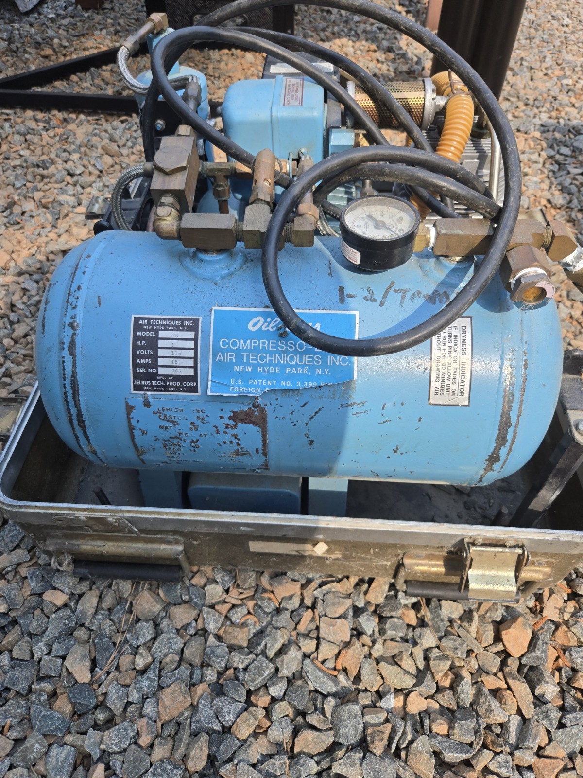 Vintage Air Techniques M5 CompressoDri Oil-Less Dental Compressor Ser #367 WORKS
