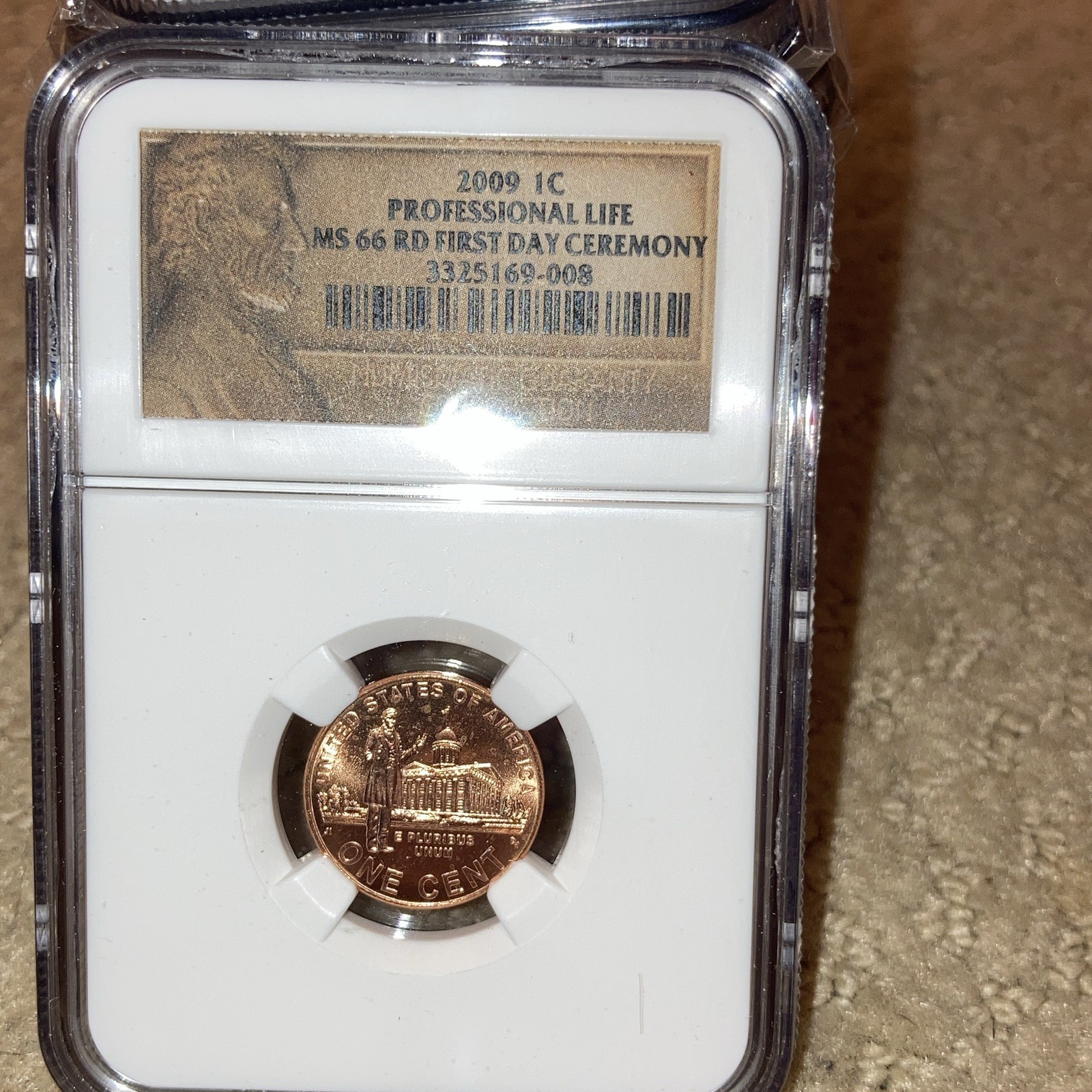 2009 Lincoln Professional Life 1C NGC MS66 RD First Day Issue