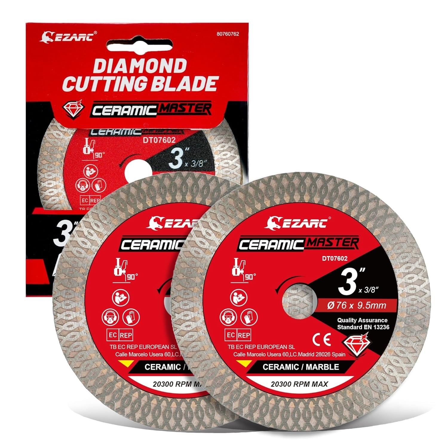 Rueda De Disco De Corte Con Sierra Para Azulejos Y Amoladora Angular Rojo US New