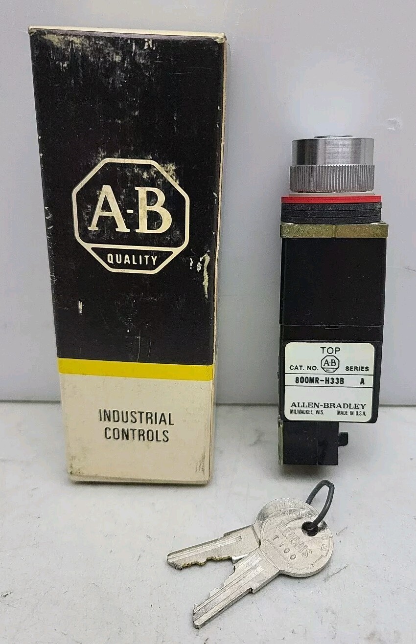 Allen Bradley 800MR-H33B 2 Position Maintained Selector Switch Cylinder Lock