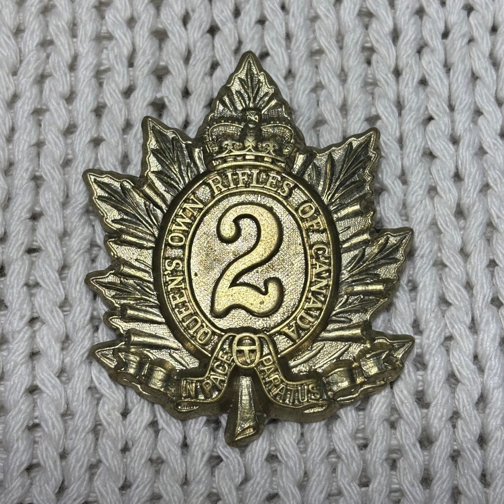 The Queen's Own Rifles of Canada 1940 2nd Regiment Cap Badge
