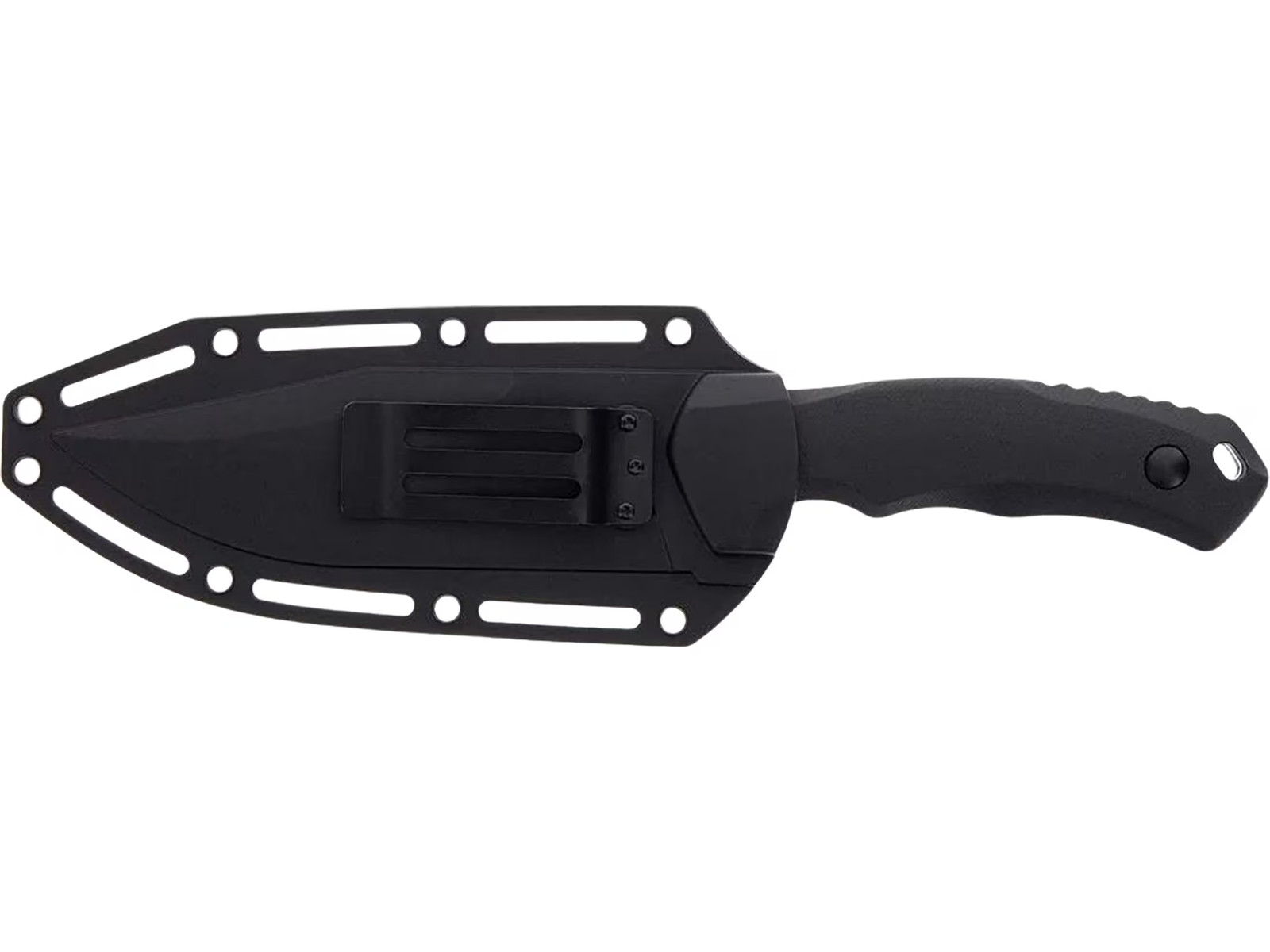 Schrade Steel Driver Fixed Blade Knife 4" Modified Clip Point AUS-8 Black Oxide