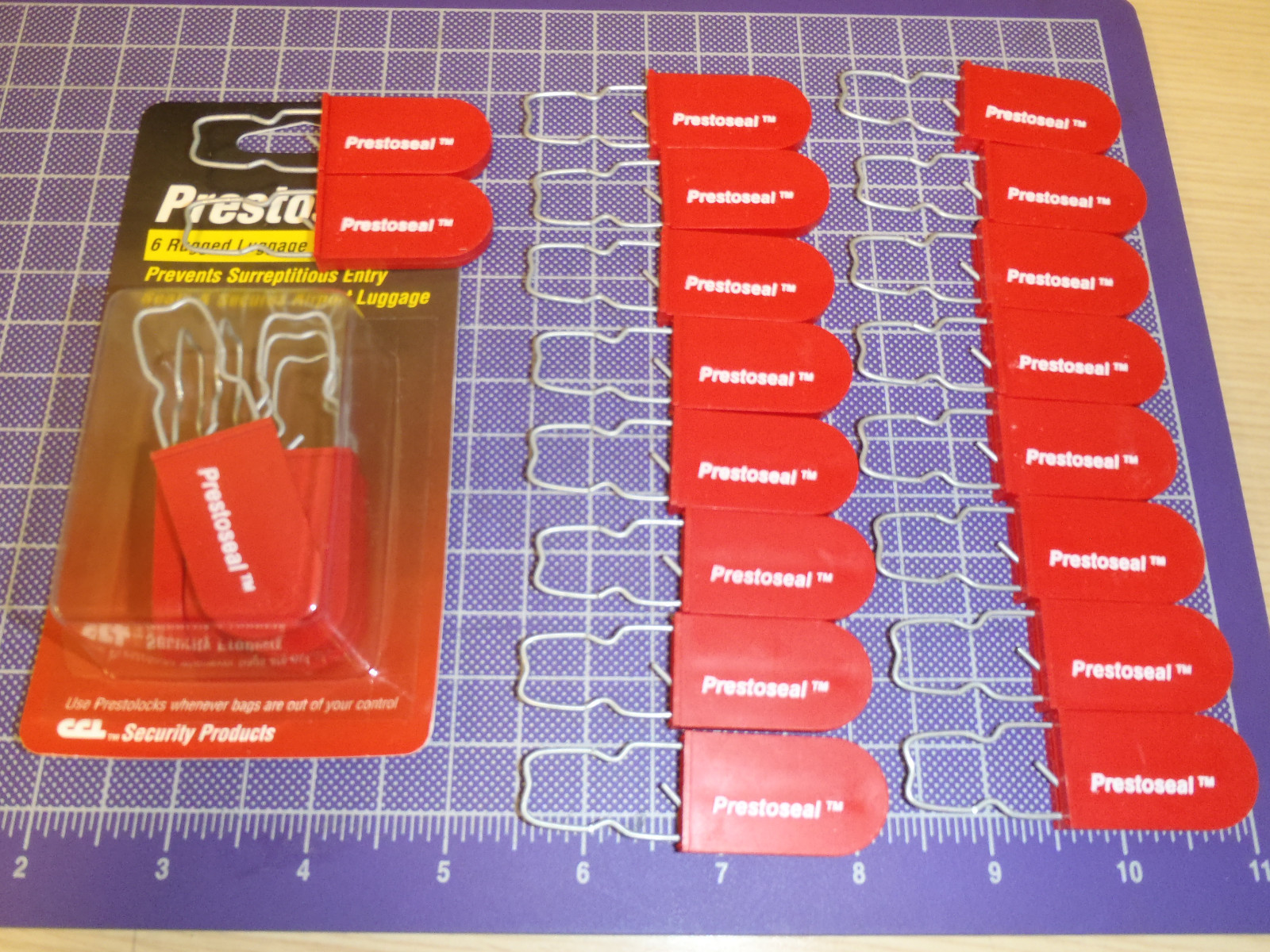 Presto Seal Red Tamper Detectable Luggage Seals K61901 (Pack of 24) -