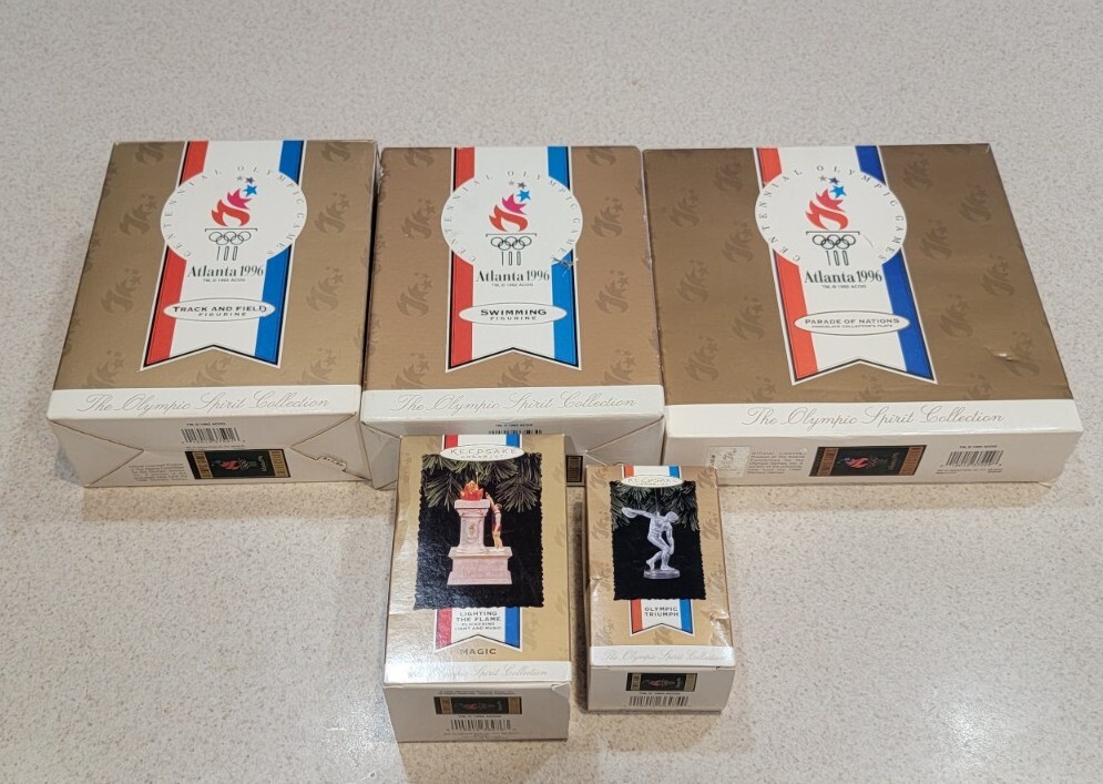 Hallmark Olympic Spirit collection Collectibles Atlanta 1996 Lot of 5