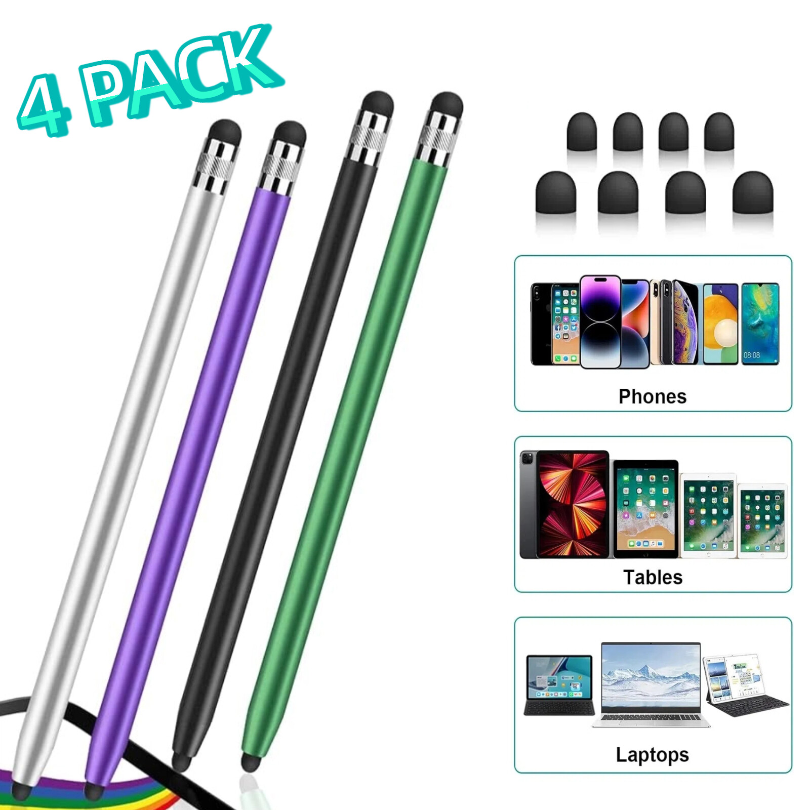 4PCS Touch Screen Pen Stylus Universal For iPhone iPad Samsung Amazon Tablet