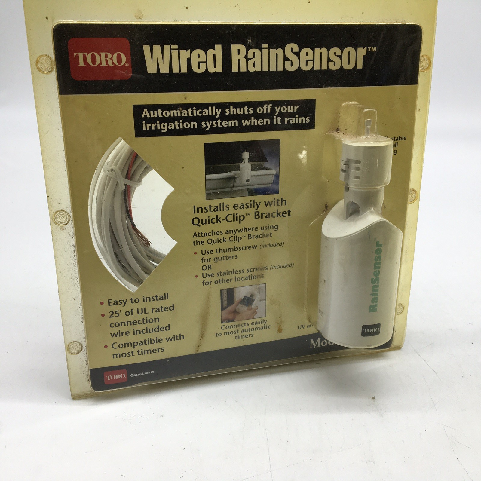 TORO Wired Rain Sensory rainsensor 53769 Easy to install automatic timer NOS