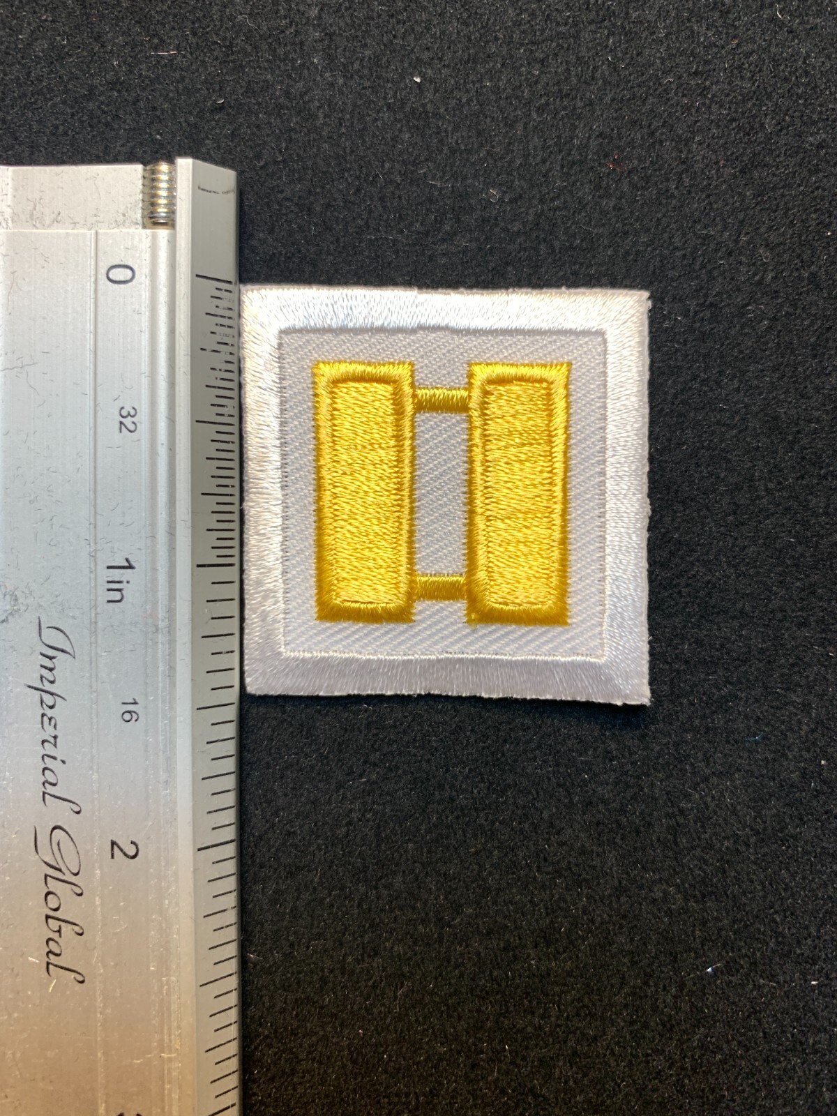 Captain Bars Rank Patch - Military Fire Police EMT etc (1.5" x 1.5") FREE SHIP!