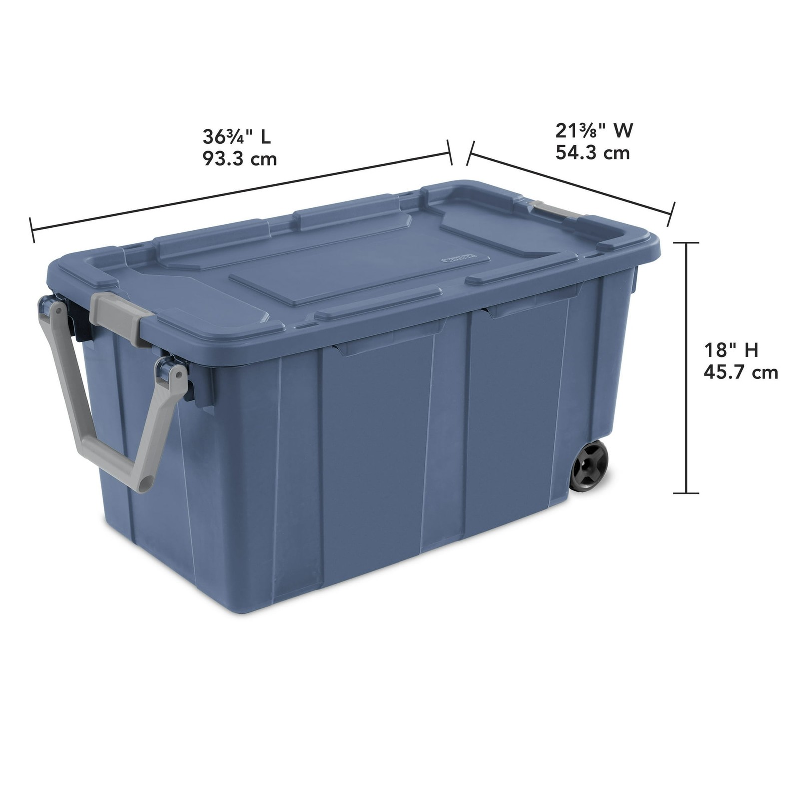Sterilite Extra-Large Wheeled Industrial Storage Bin, 40 Gallon, 2pack