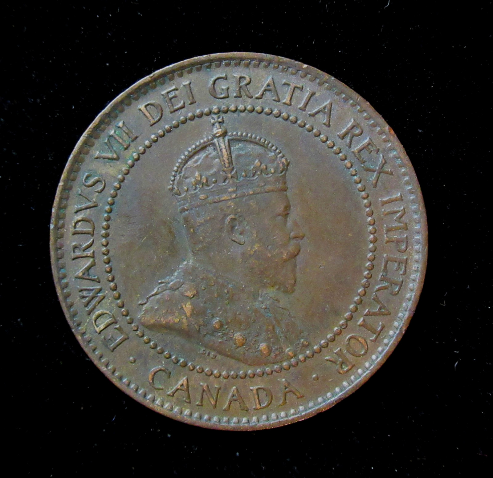 1902 Canada 1 Cent Bronze Coin Edvard VII