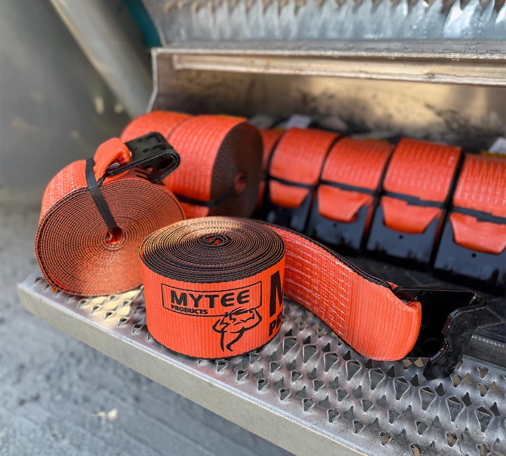 4" x 30' Winch Strap with Flat Hook - High Abrasion Orange
