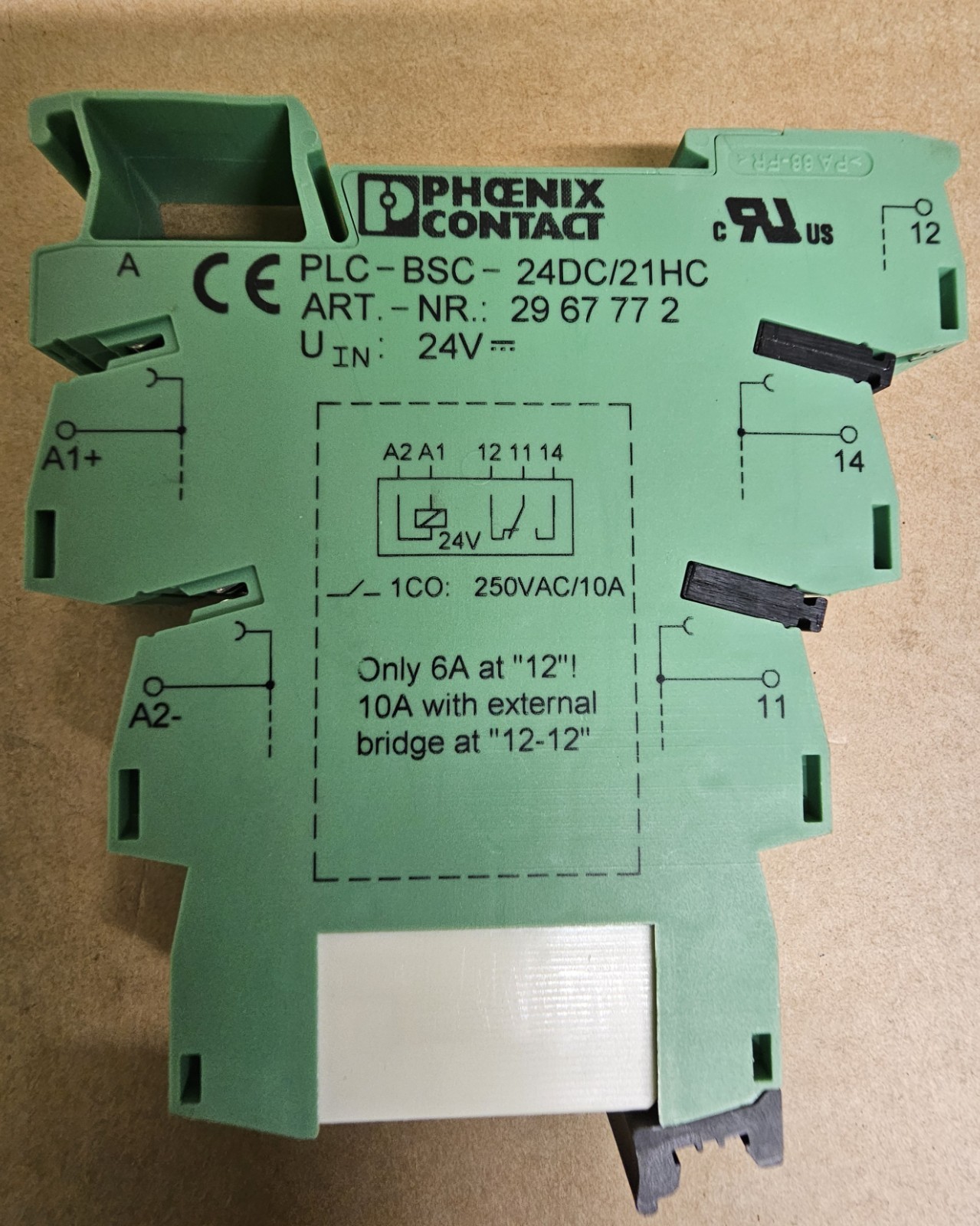 Phoenix Contact PLC-BSC-24DC/21HC Relay Socket with 2961312 Relay (lot of 12)