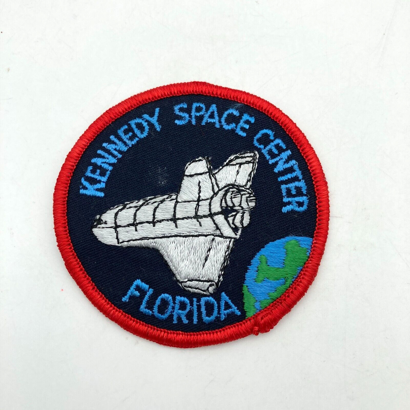 Kennedy Space Center Florida Shuttle Embroidered Round Patch Iron-On 3.5" UNUSED