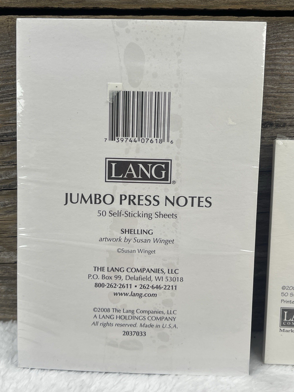 2 Susan Winget Press Note Sheets Lang Shelling & Together Sheep Rabbits Sealed