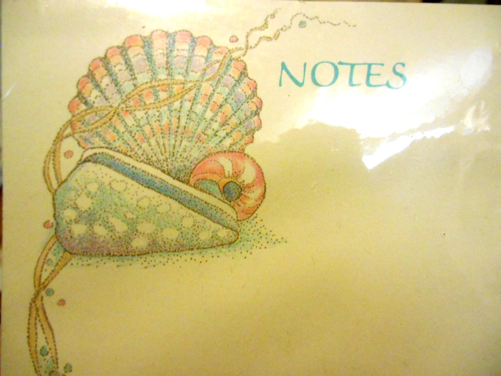 VTG Gibson Creative Papers Memo Pad Notepad Pastel SEASHELLS 100CT Scripture