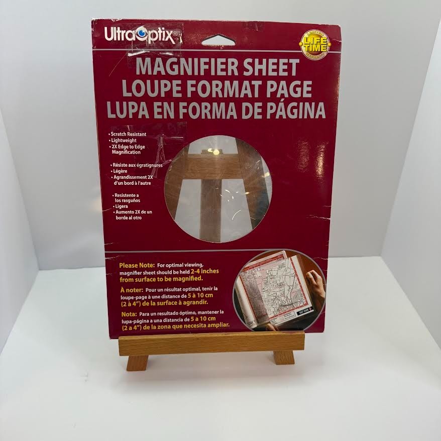 UltraOptix Magnifier Sheet 8.14x11 Inch 2X Page Lens Scratch Resistant