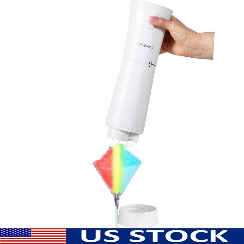Cordless Shaved Ice Maker Portable Snow Cone Machine Recipe Book USB Charging