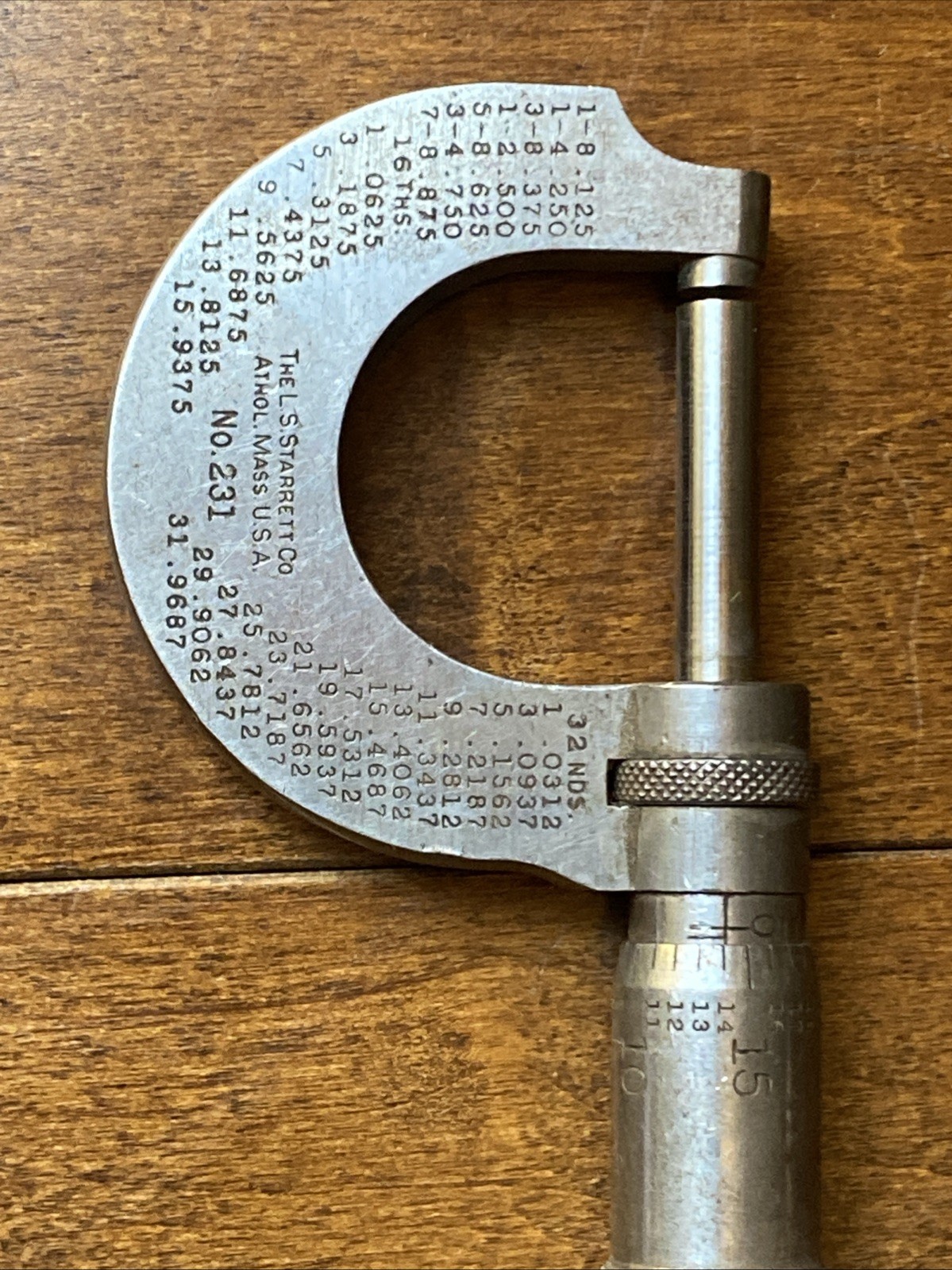 Vintage L.S. Starrett Co. No. 231 Micrometer