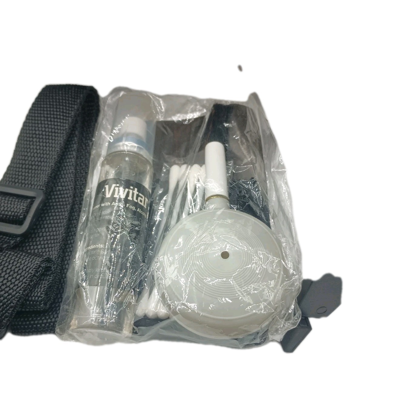 Vivitar Padded Camera Bag 6x6x4 Case with Shoulder Strap & Cleaning Kit