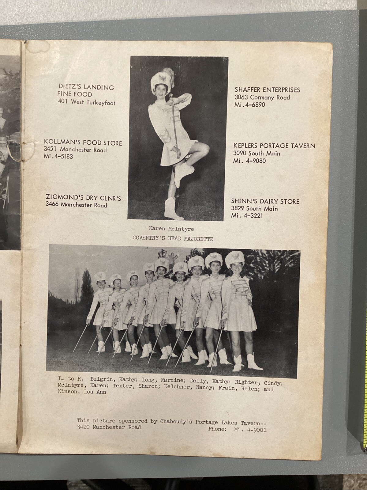 1960 Coventry Comets High School Football Program