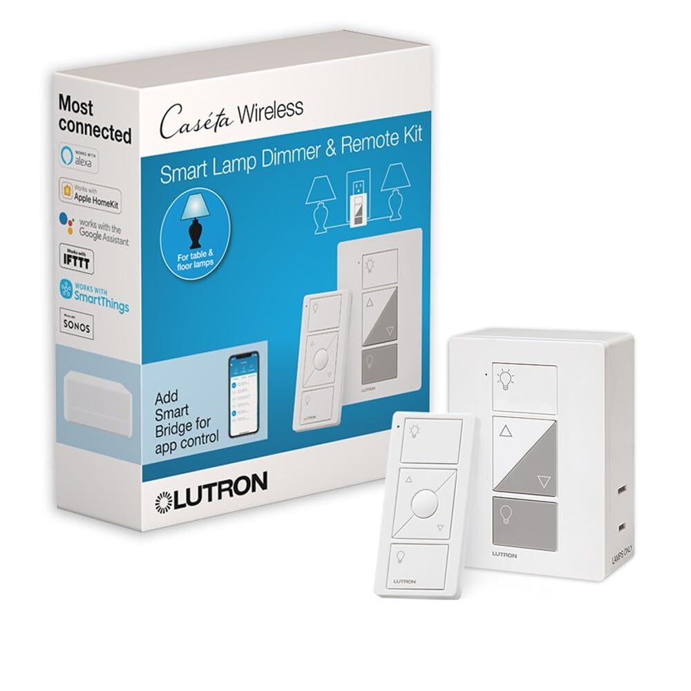 Intelligent Lighting Kit with Luminaire Dimmer and for 2 Floor and Table Lamps