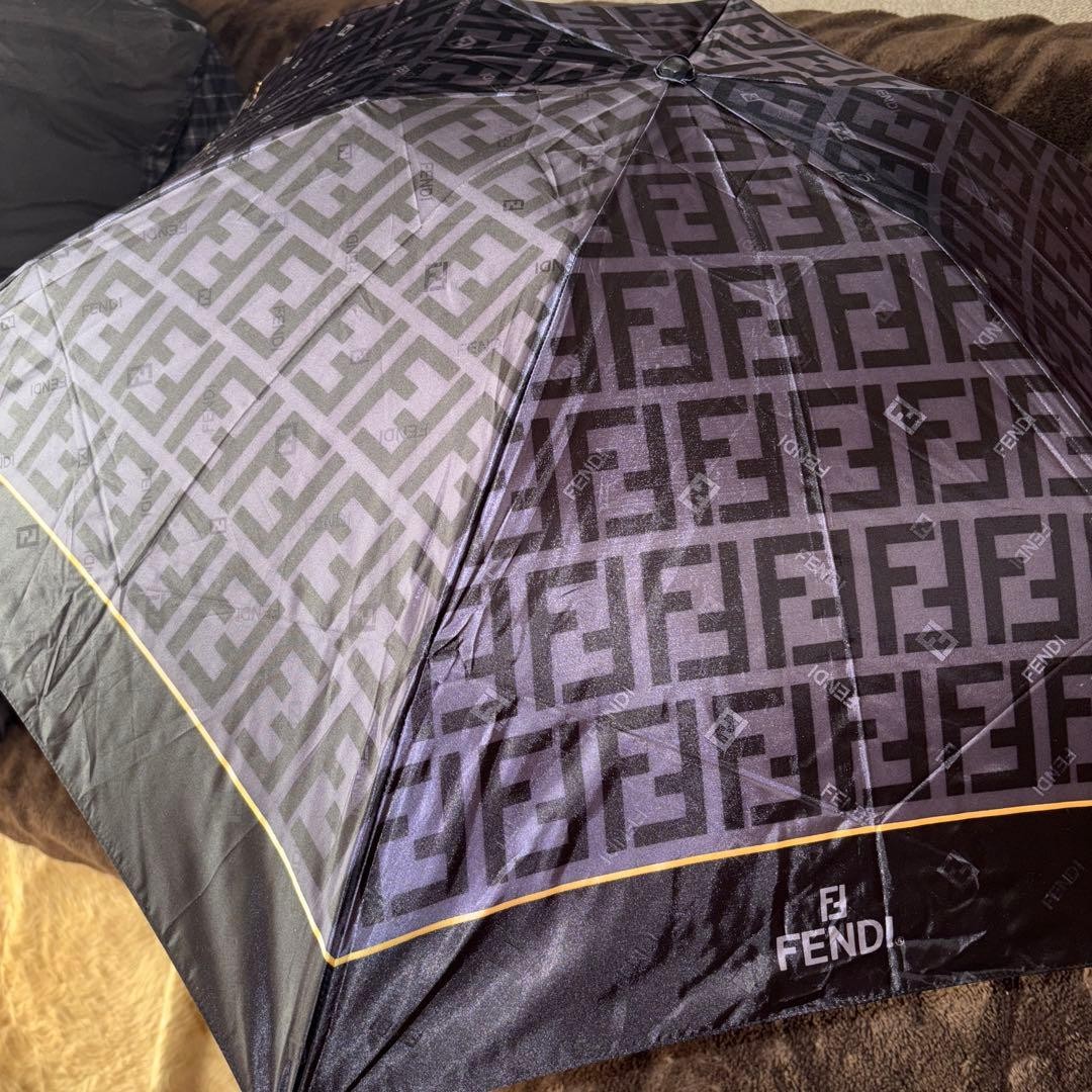 Fendi Folding Umbrella Luxury Fashion Accessory Old Vintage Condition