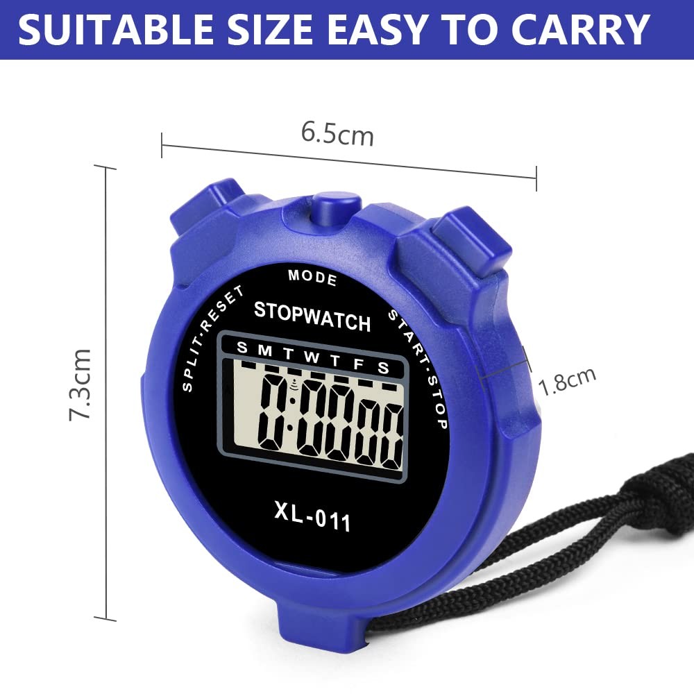 Digital Sport Timer Single Lap Split Stopwatch for Coaches Kids Training
