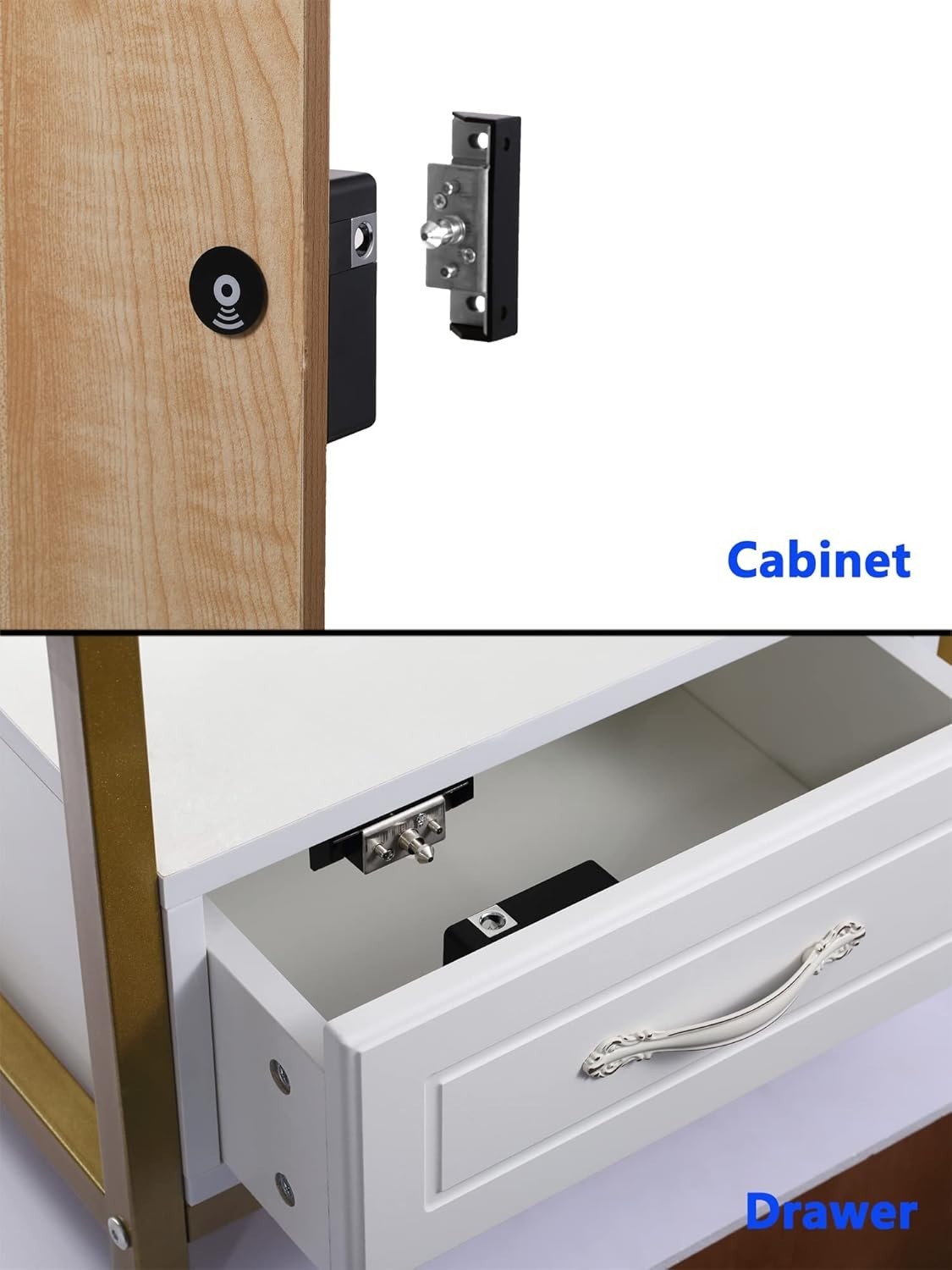 Homello RFID Lock Electronic Cabinet with USB Cable - Hidden MI-Black