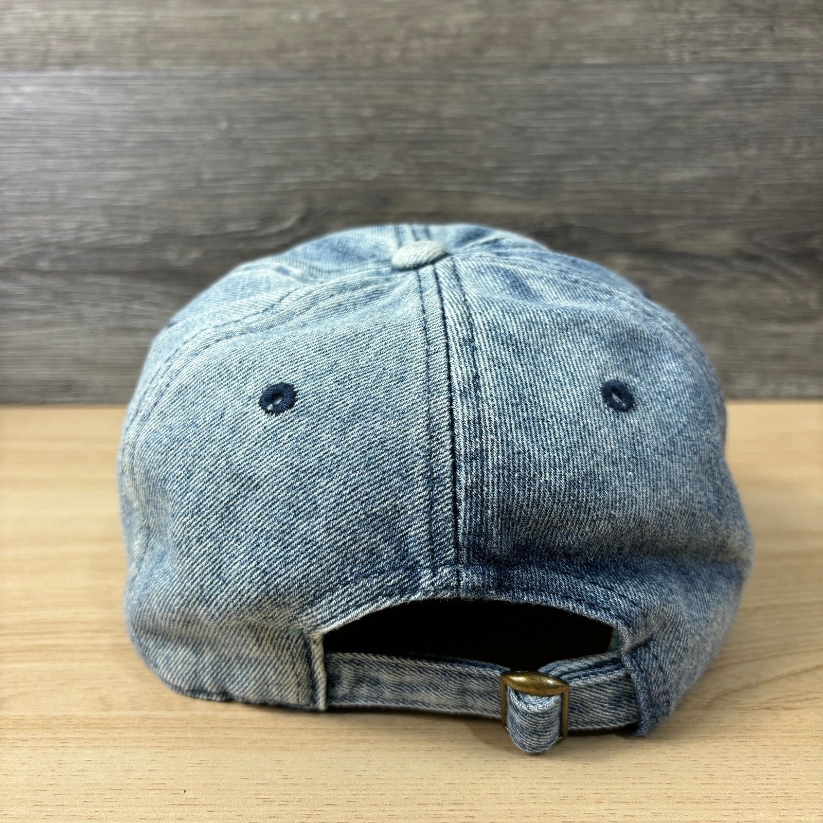 Wander Lust Hat Cap Strap Back Womens Blue Denim Adjustable