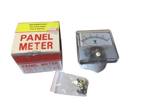Led-Switch 0-5V DC Analog Panel Meter Voltmeter SF-60, Class 2.5