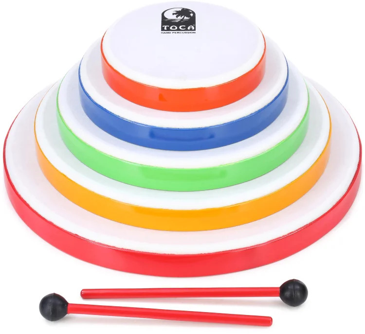 Toca Percussion Color Rounds Frame Drum Set - Multicolor