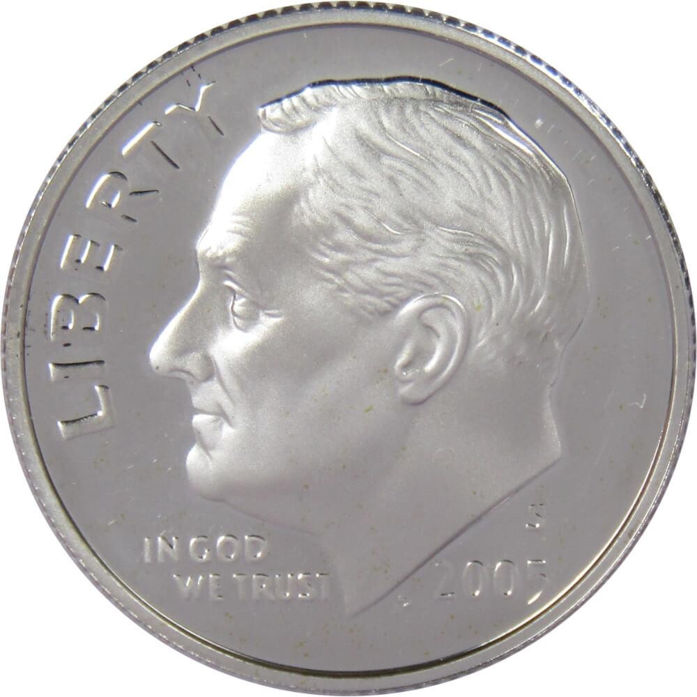 2005 S Roosevelt Dime Choice Proof 90% Silver 10c US Coin Collectible