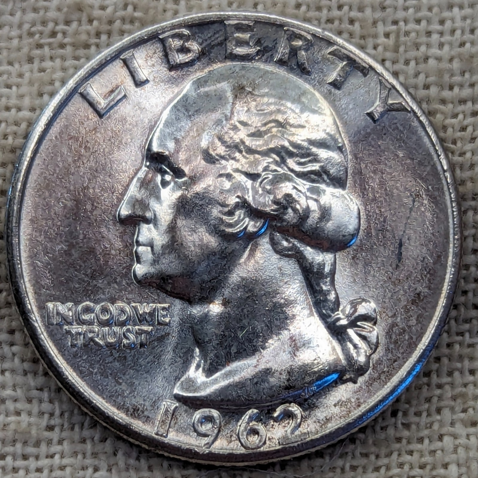 1962 Washington Quarter UNC BU MS : Brilliant Uncirculated - .9 Fine Silver