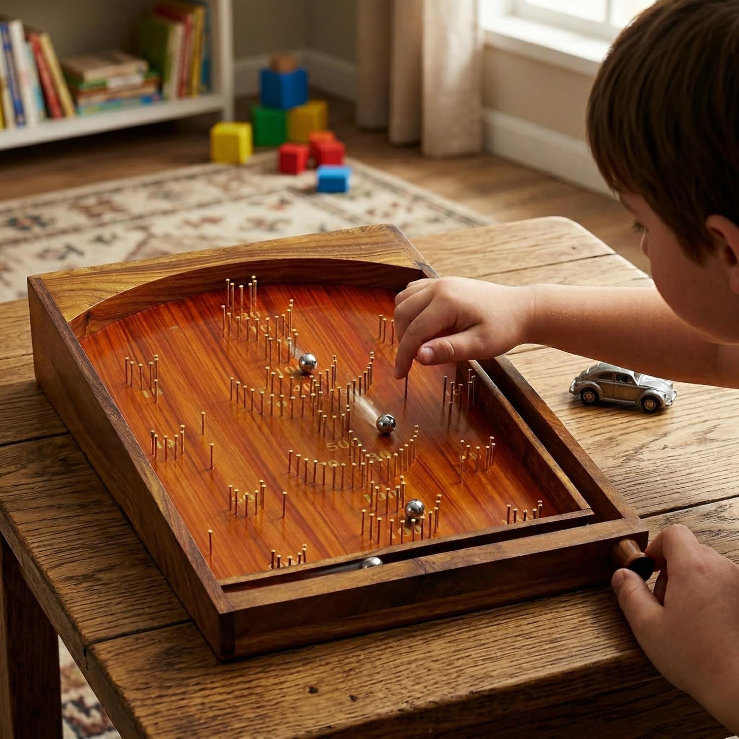 Nagina International Bagatelle Pinball Game on Traditional Wooden Craft Table |