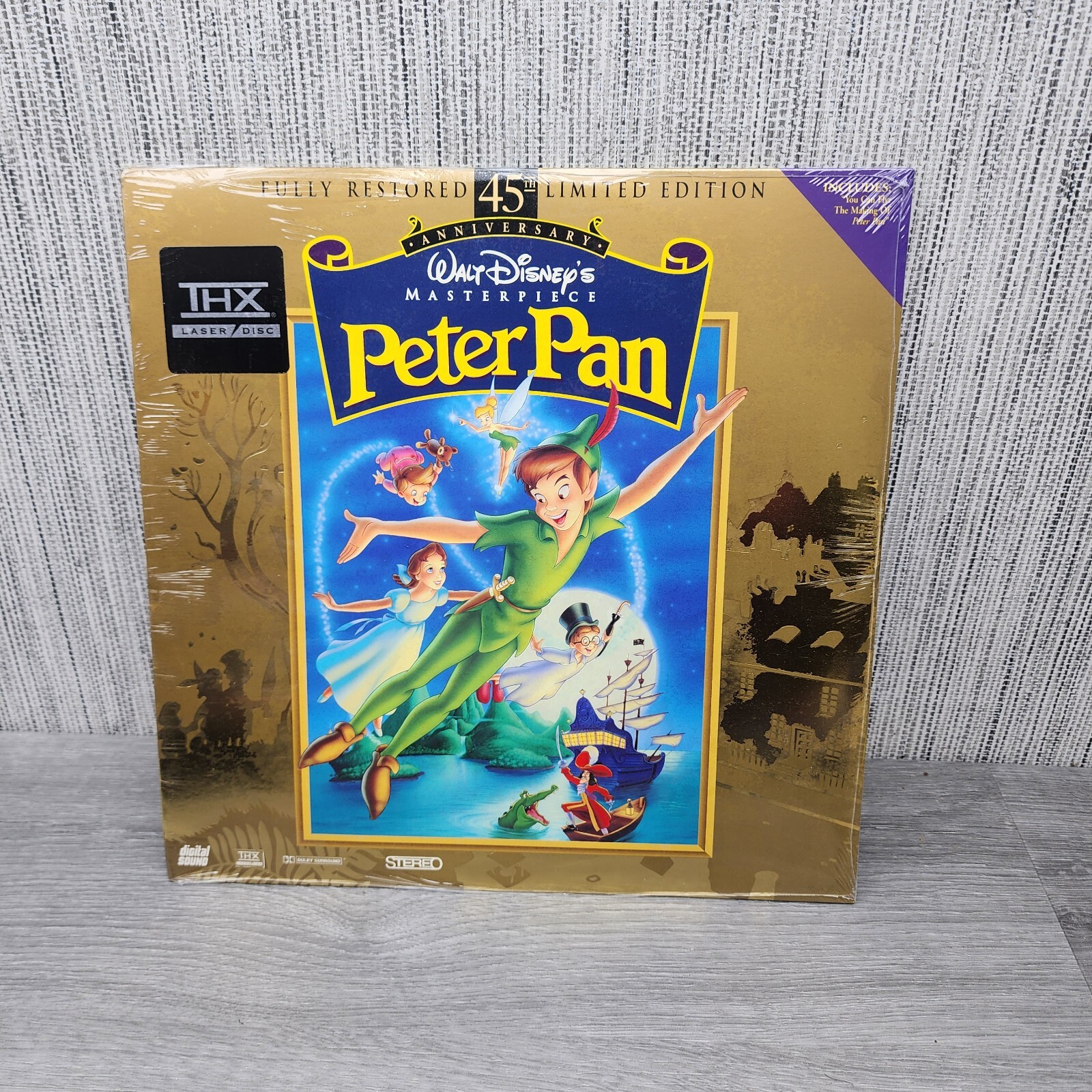 Walt Disney Masterpiece Peter Pan 45th Anniversary Limited Edition Laserdisc /ah