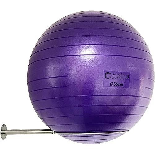 Stainless Steel Exercise Ball Holder Wall Mounted Yoga Ball Storage Rack NEW