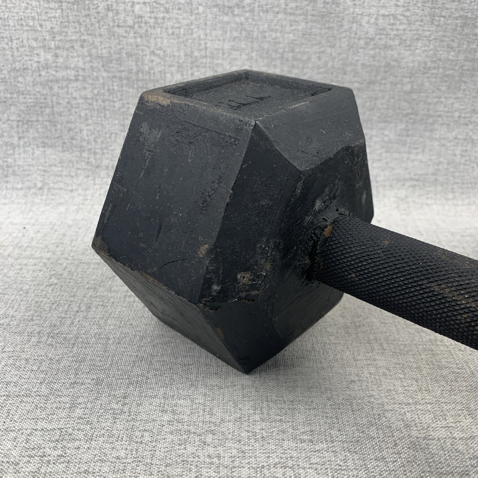 Vintage York 25 lbs Round Dumbells Pair - Hexagon Head