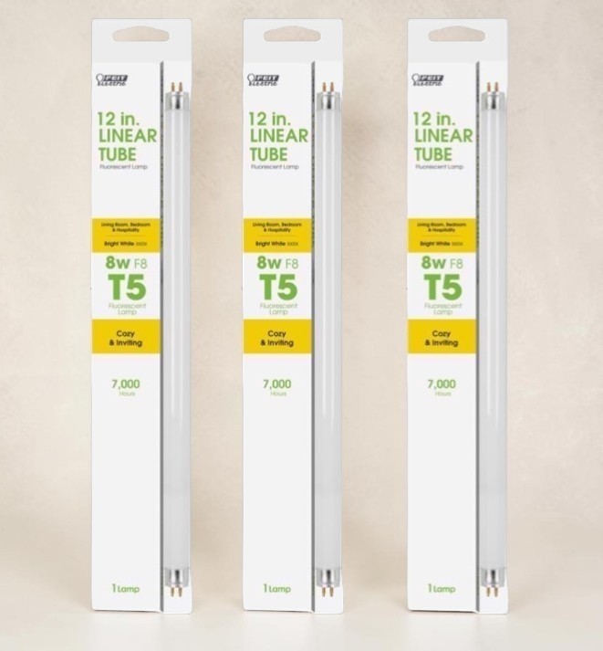 3 PACK Feit Legacy Bulbs 8 W T5 0.6 in. D X 12 in. L Fluorescent Bulbs