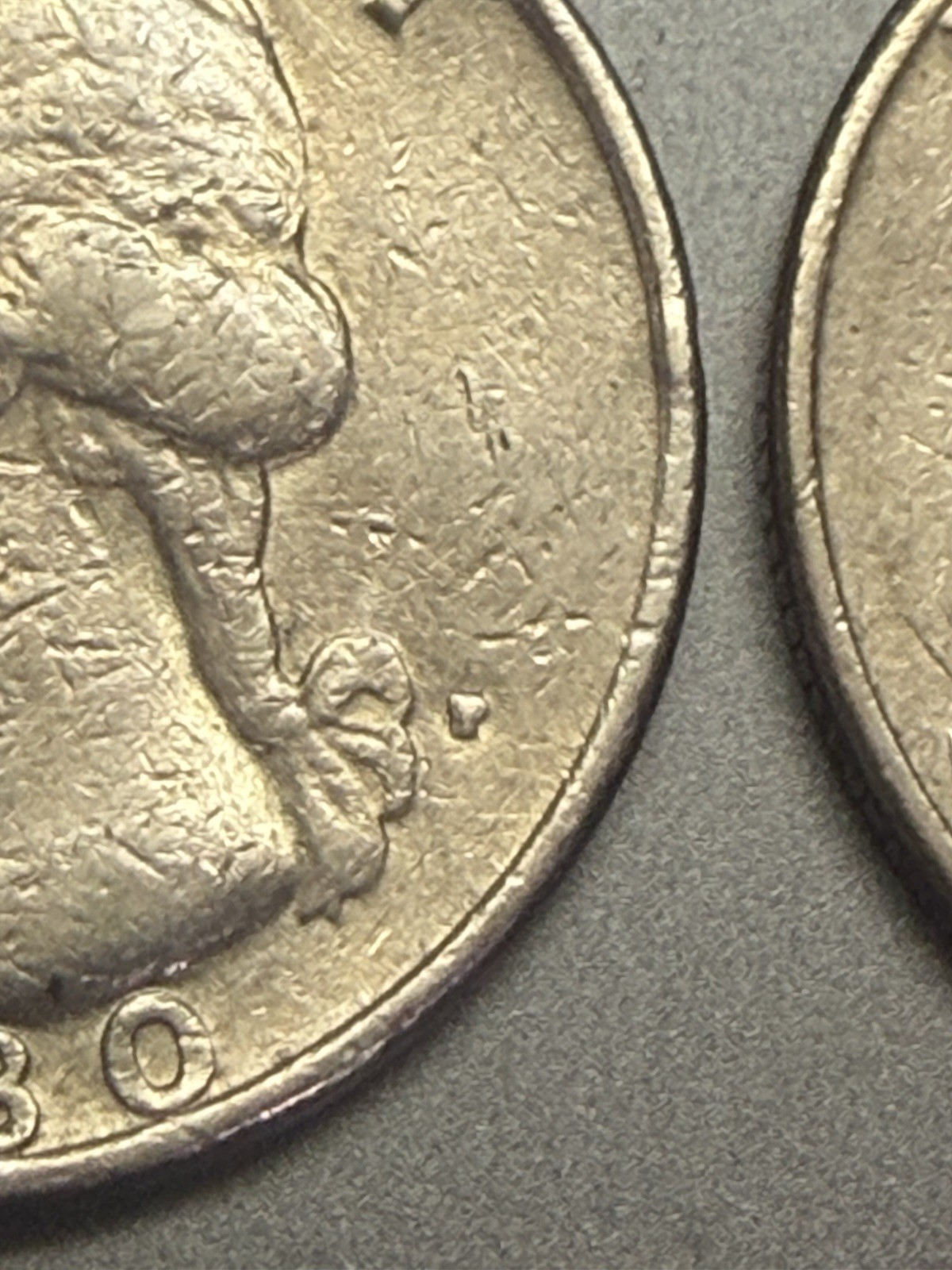 1980-P Washington Quarter ERRORS! FILLED IN P MINT MARK
