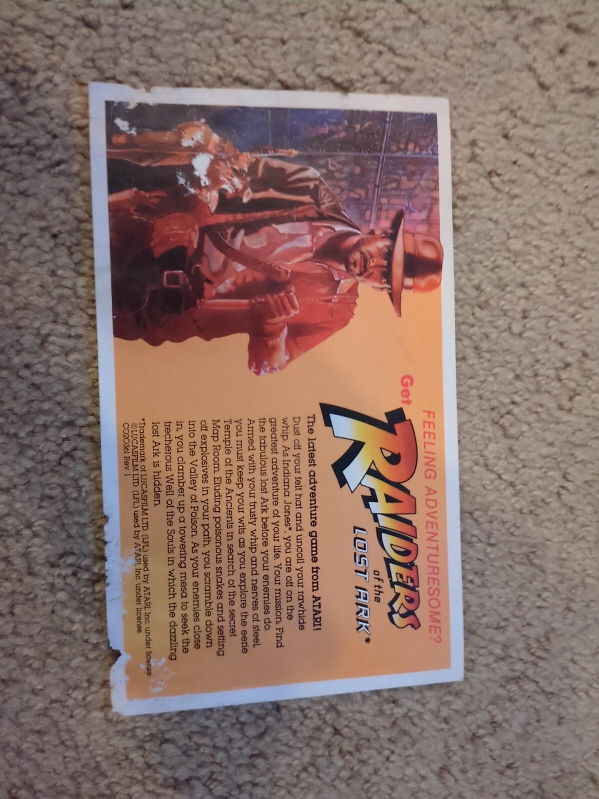 Indiana Jones Raiders of the Lost Ark Atari Advertisement