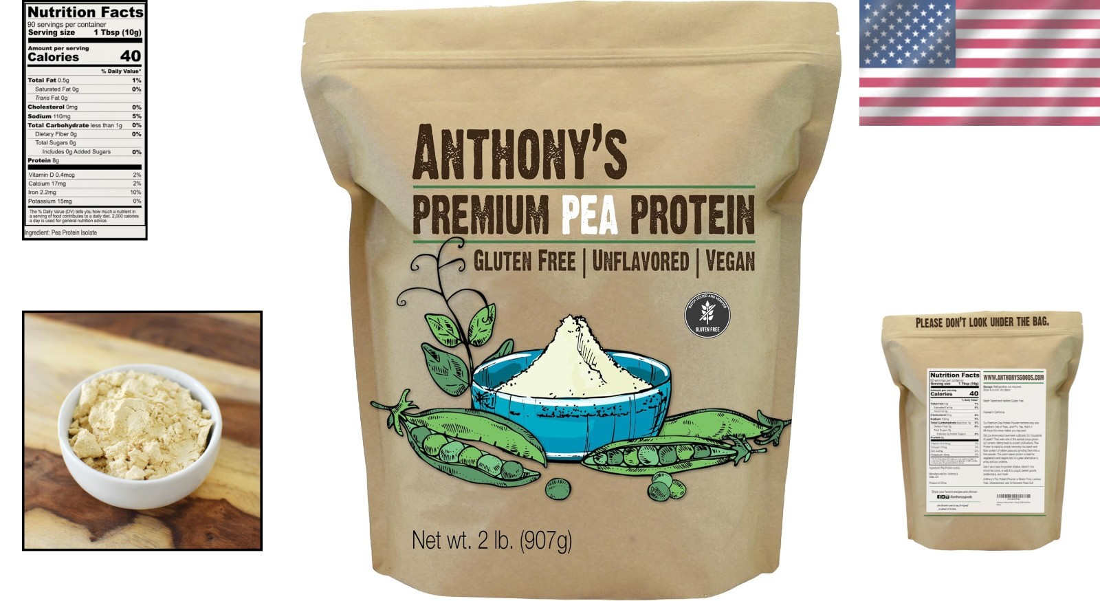 Keto-Friendly Pea Protein Powder - Plant-Based