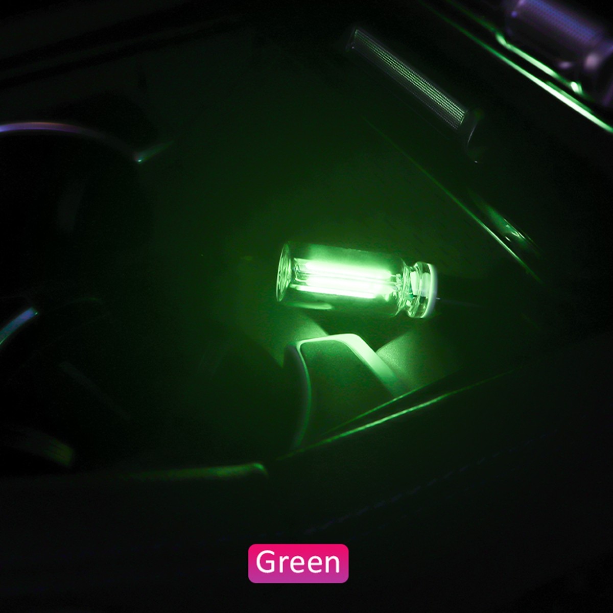 Touch Control Car USB LED Green Light Atmosphere Night Light Dimmable New
