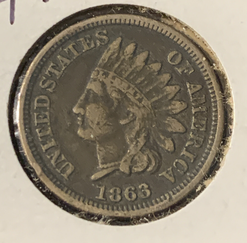 1863 Fine-VF  Indian Head Cent